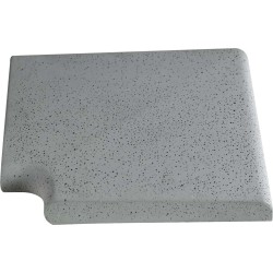 Кутовий копінговий камінь Aquazone Tuff 320x400x50-25 мм, сірий (пористий)