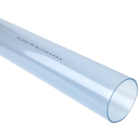 Труба прозрачная ПВХ (PVC-U) напорная клеевая Lareter PN10 d63 мм
