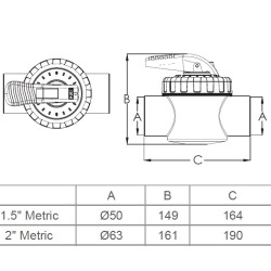 Кран Emaux V50-2 (E) двухпозиционный 63 мм