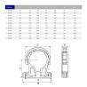 Крепление для труб ПВХ Hidroten 1091426, с фиксатором, d63 мм
