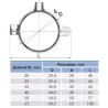 Кріплення для труб ПВХ Era US00650, d50 мм