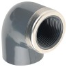 Колено ПВХ Hidroten 1002063, 90°, с метал. кольцом, d90-2"