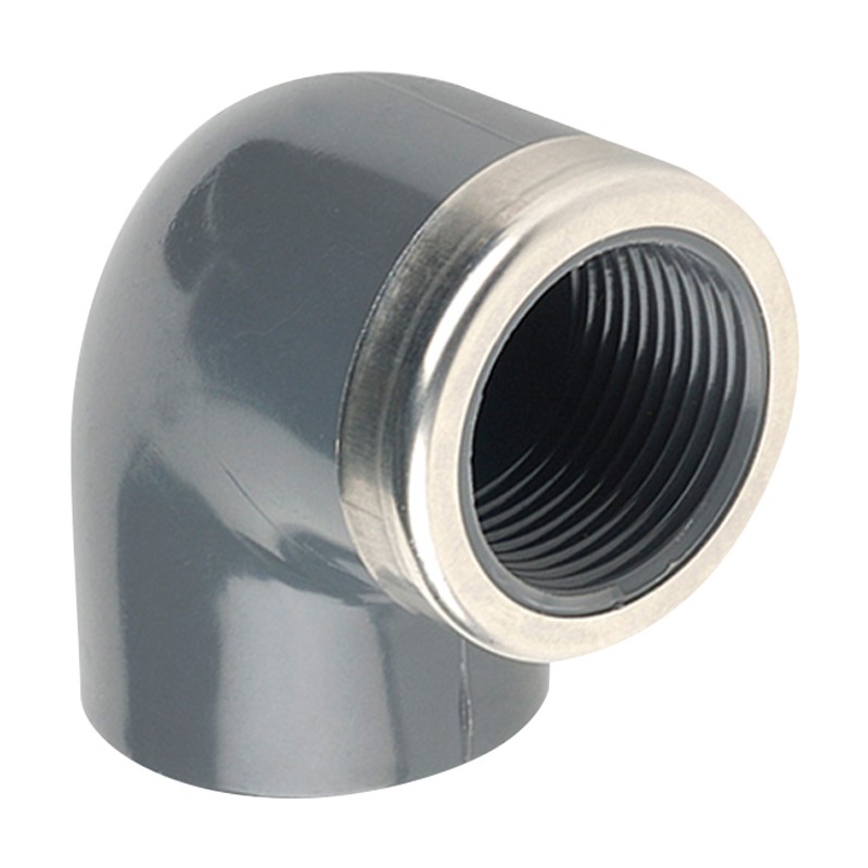 Колено ПВХ Hidroten 1002166, 90°, с метал. кольцом, d75-2 1/2" Колено ПВХ Hidroten 1002166, 90°, с метал. кольцом, d75-2 1/2"