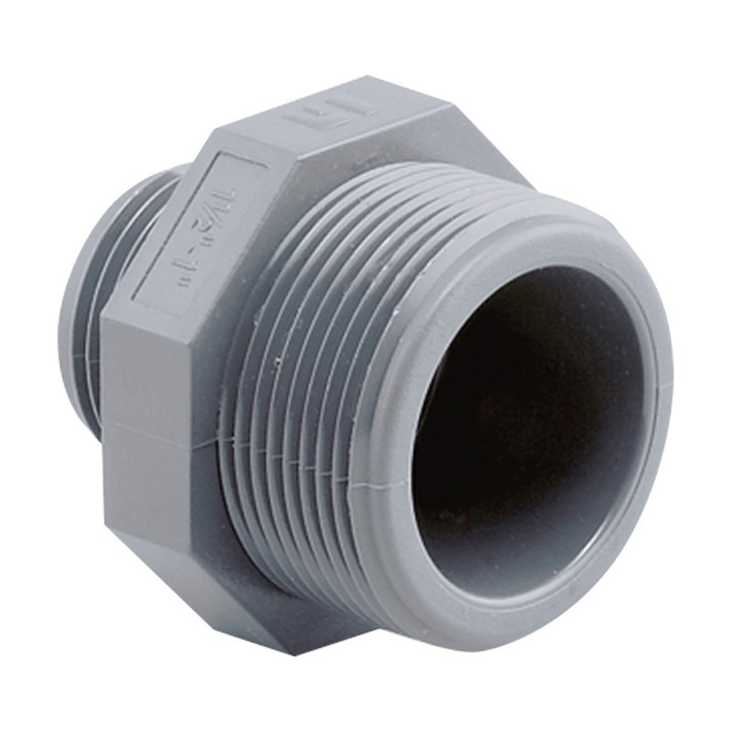Ниппель переходной ПВХ Hidroten 1002458, НР-НР, d2"-1" Ниппель переходной ПВХ Hidroten 1002458, НР-НР, d2"-1"