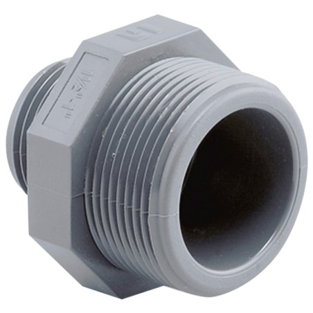 Ниппель переходной ПВХ Hidroten 1002458, НР-НР, d2"-1" 