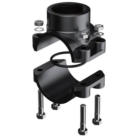 Хомут-врізка сідло зажимне ПП Era PCS0163 PN10, d63x1/2"