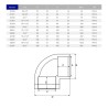 Колено переходное ПВХ Hidroten 1002263, с внутр. резьбой, d90-2 1/2"