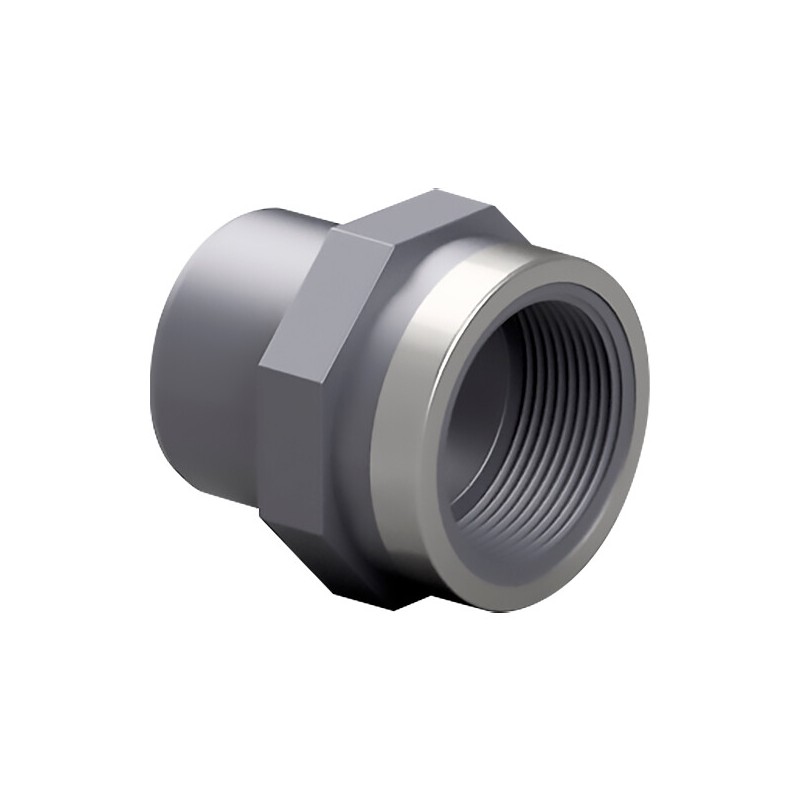 Адаптер-втулка ПВХ Effast RGRAFR050F с металлическим кольцом, d50x1-1/2"