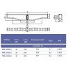 Переливная решетка Kripsol NMC 2020.C с центральным соединением 195х20 мм