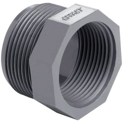 Втулка-футорка ПВХ Effast RERRCE025B коротка, різьбова 3/4"x1/2"