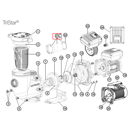Муфта підключення насоса Hayward Tristar 63 мм (SP3200UNKIT63)