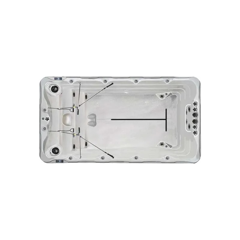 Плавальний SPA басейн Passion Spas Fitness 1 Deep (400x228x152 см), Сріблясто-білий