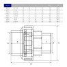 Муфта розбірна ПВХ Hidroten НР 1002079, перехідна, d2 1/2"- 75 мм