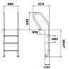 Сходи для басейну Flexinox Mixta (5 сходинок), AISI-316L