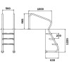 Сходи для басейну Flexinox Easy Access Electropolished (4 сходинки), AISI-316L