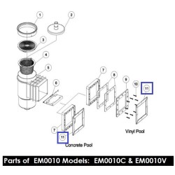 Лицьова рамка скімера EMAUX Standard EM0010 01051049