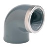 Колено ПВХ Effast RGRGOR020B 90° c металлическим кольцом, d20x1/2"