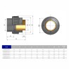 Муфта ПВХ Effast RGRBND040E.N переходная с наружной резьбой, латунь d40x1-1/4"