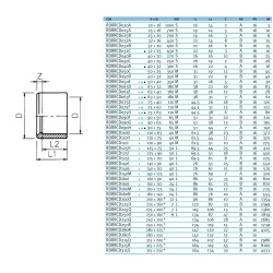 Редукционное кольцо ПВХ Effast RDRRCD090H, d90x75 мм