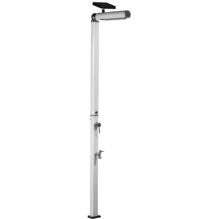 Душ вуличний Aquaviva Quick з LED підсвіткою та мийкою для ніг, білий Q825/9003-QL