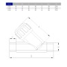 Обратный клапан угловой ПВХ Hidroten 1021301, втулочное соединение, d20 мм