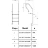 Сходи для басейну Hayward Mixta (2 сходинки), для вузького борту, AISI-304