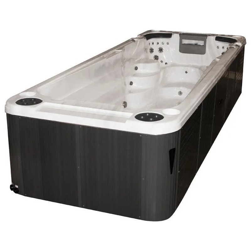 Плавательный SPA бассейн Passion Spas Aquatic 2 (600x228x126 см), Серебристо-белый Плавательный SPA бассейн Passion Spas Aquatic 2 (600x228x126 см), Серебристо-белый