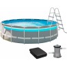 Каркасный бассейн Intex 26730 (488х122 см) с картриджным фильтром, лестницей и тентом