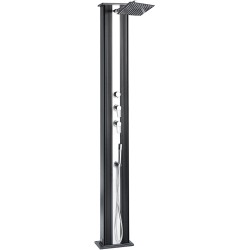 Душ сонячний Aquaviva Hybride Dada Straight алюмінієвий з мийкою для ніг, антрацит DS-D463NX, 40 л