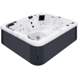 Гидромассажный бассейн Passion Spas Repose (254х204х85 см), Серебристо-белый