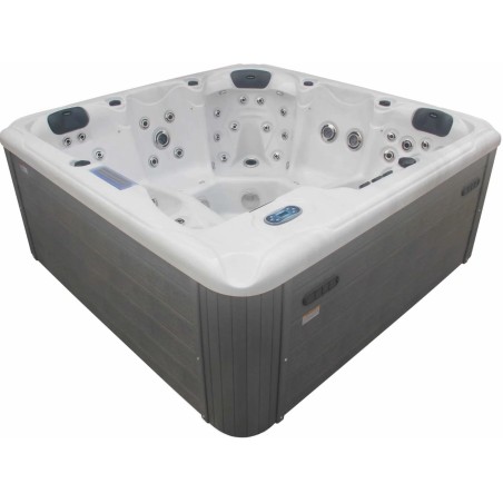 Гидромассажный бассейн Aquajoy Santorini (220х220х95 см), Серебристо-белый мрамор